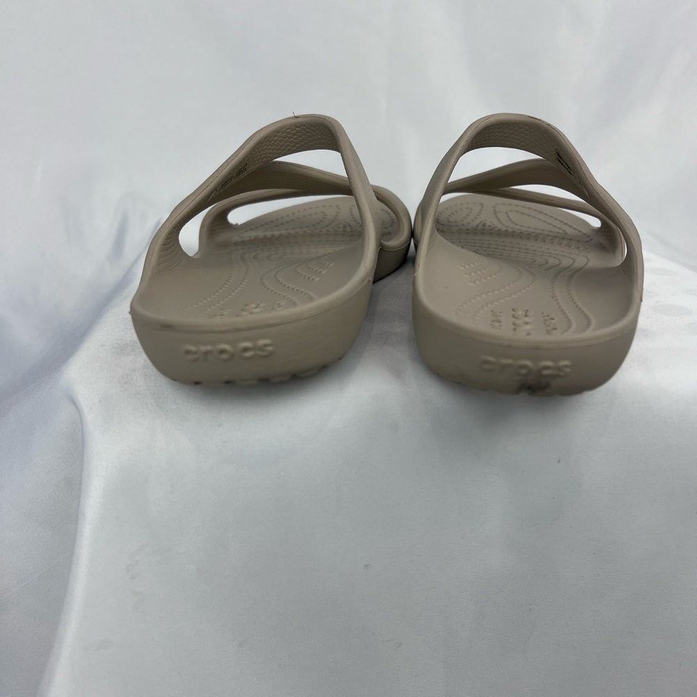 CROCS Kadee Cobblestone Taupe Slide Sandals - Picture 11 of 11